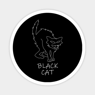 Halloween Black Cat Witch Magnet